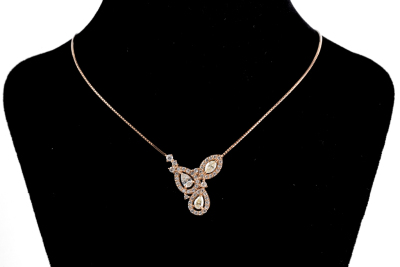 0.79ct Yellow & White Diamond Dress Pendant*