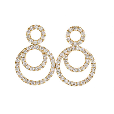 1.04ct Diamond Dress Earrings 14ct Yellow Gold*