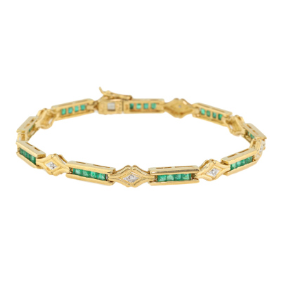 1.93ct Emerald & Diamond Bracelet