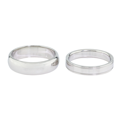 Two Tiffany Wedding Bands 20.6g Platinum*