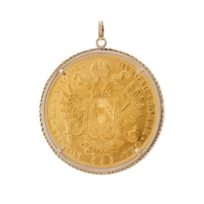 24ct 1915 Austrian Ducat Gold Coin Pendant 16.6g