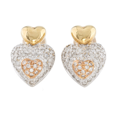 1.13ct Diamond Dress Earrings 18ct Gold