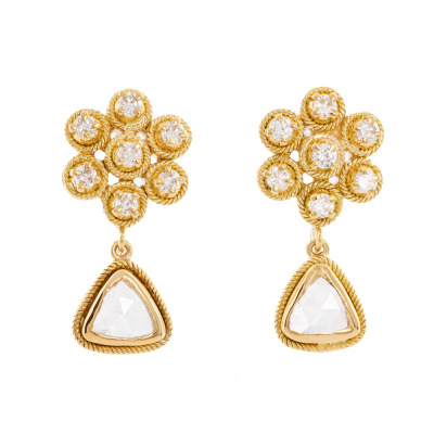 0.60ct Diamond Earrings 18ct Yellow Gold