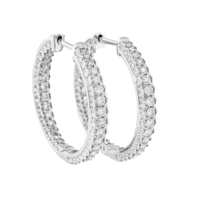 1.13ct Diamond Inside-out Hoop Earrings