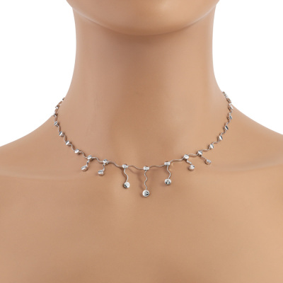 Articulated Diamond Necklace 18ct White Gold 11.6g
