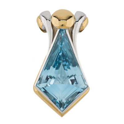 Aquamarine Pendant 18ct Gold 20.5g