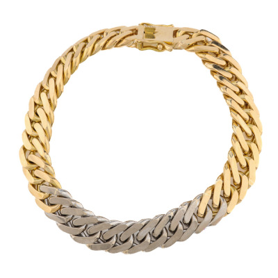 18ct Solid Gold Chain Bracelet 68.5g