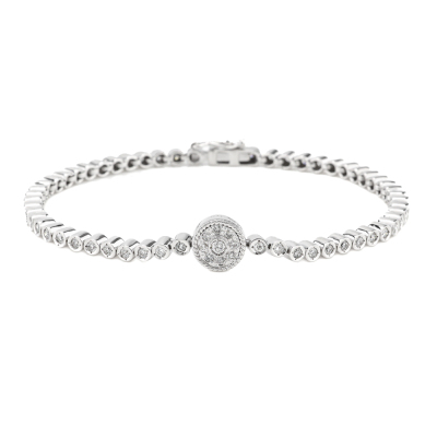 1.00ct Diamond 18ct White Gold Bracelet