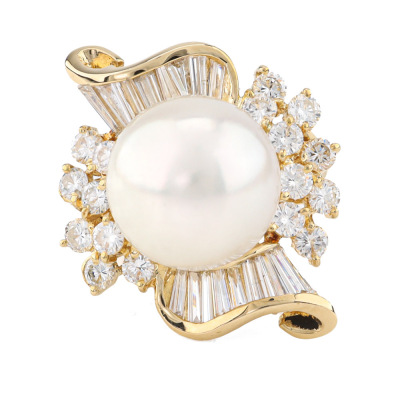 13.8mm South Sea Pearl & 2.30ct Diamond Ring