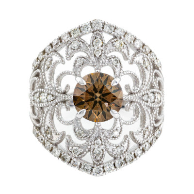 1.23ct Centre Cognac Diamond Ring