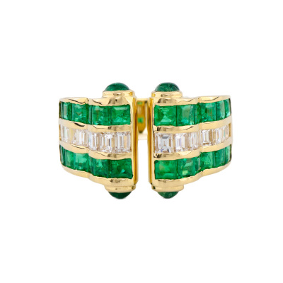 1.50ct Emerald & Diamond Ring
