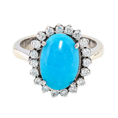3.00ct Turquoise & Diamond Ring