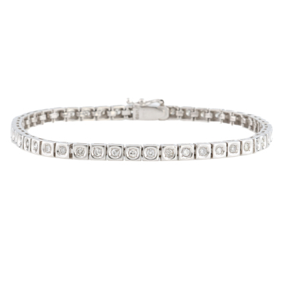 1.00ct Diamond Tennis Bracelet Platinum