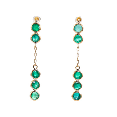 0.90ct Emerald Drop Earrings