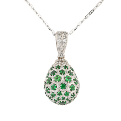 4.00ct Tsavorite & Diamond Pendant