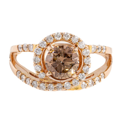 0.99ct Centre Cognac Diamond Ring