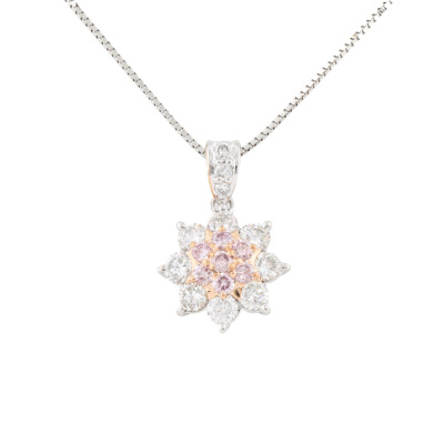 0.24ct Argyle Origin Pink Diamond Pendant GSL