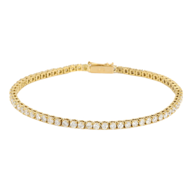 4.21ct Diamond Tennis Bracelet 18ct Yellow Gold