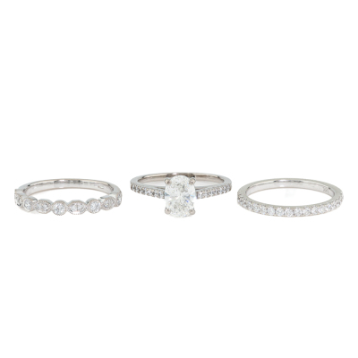 1.06ct Diamond Solitaire Ring GIA & 2 Eternity Rings Set