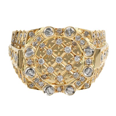 0.95ct Diamond Mens 18ct Gold Ring, 17.8g