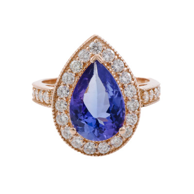 4.13ct Tanzanite & Diamond Ring