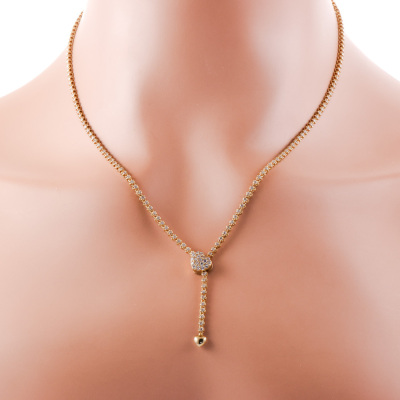 2.50ct Diamond Lariat Necklace 18ct Yellow Gold