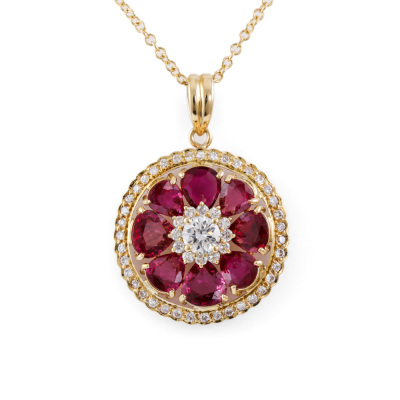 3.50ct Ruby & Diamond Pendant