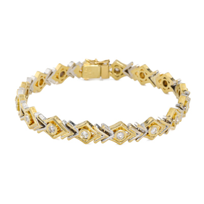 1.25ct Diamond Bracelet 18ct Gold 32.6g