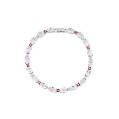 13.33ct Morganite, Ruby & Diamond Bracelet