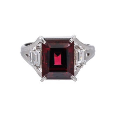 4.04ct Rubellite & Diamond Ring
