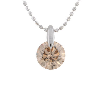 1.10ct Champagne Diamond Solitaire Pendant