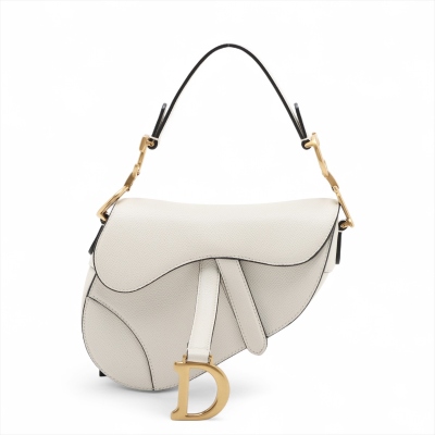 Christian Dior Mini Saddle White