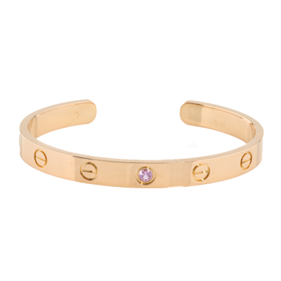 Cartier Love Bracelet, 1 Pink Sapphire