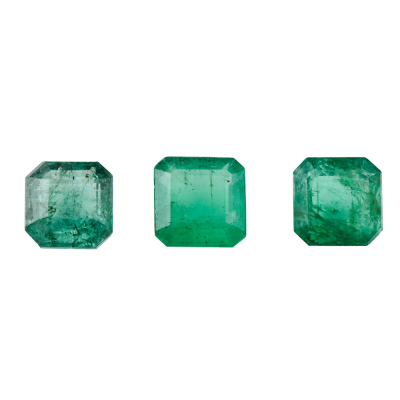 6.79ct Loose Parcel of Three Emeralds