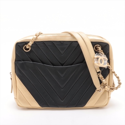 Chanel Chevron Quilting Camera Shoulder Bag