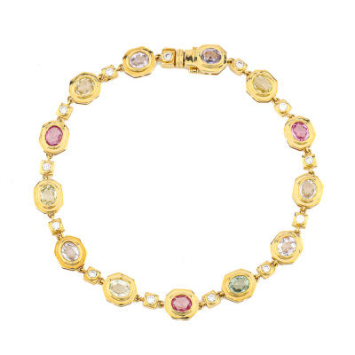4.82ct Pastel Multicolour Sapphire bracelet