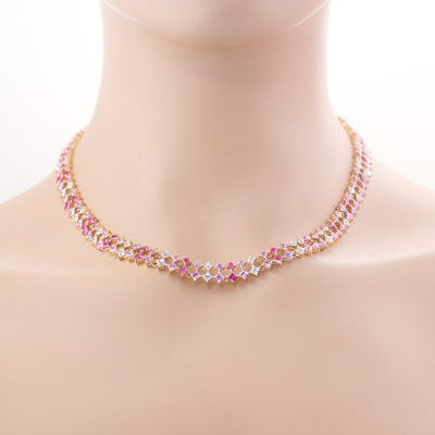 29.08ct Multicolour Sapphire Necklace