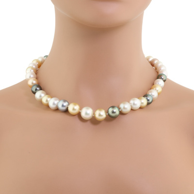 13.0mm-9.5mm South Sea & Tahitian Pearl Necklace