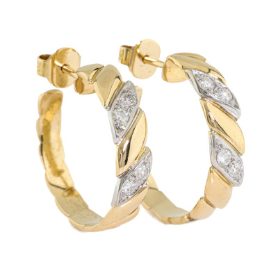 Diamond Hoop Earrings