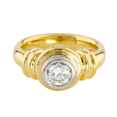0.65ct Diamond Solitaire Ring 18ct Yellow Gold