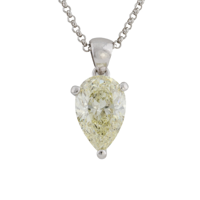 1.18ct Yellow Diamond Solitaire Pendant