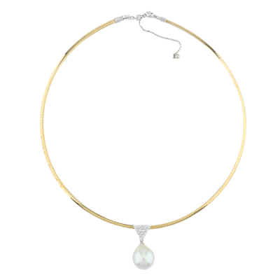 12.6mm South Sea Pearl & Diamond Necklace