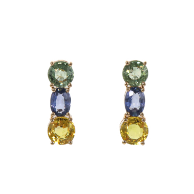 4.39ct Multicolour Sapphire Earrings