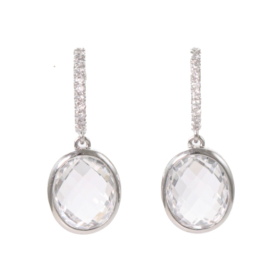 6.00ct Quartz & Diamond Earrings