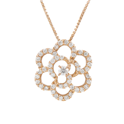 0.45ct Diamond Flower Pendant