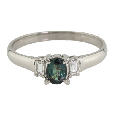 0.45ct Alexandrite & Diamond Ring