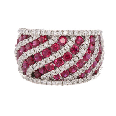 2.42ct Ruby & 0.98ct Diamond Ring