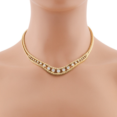 3.18ct Diamond Necklace 18ct Gold, 61.1g