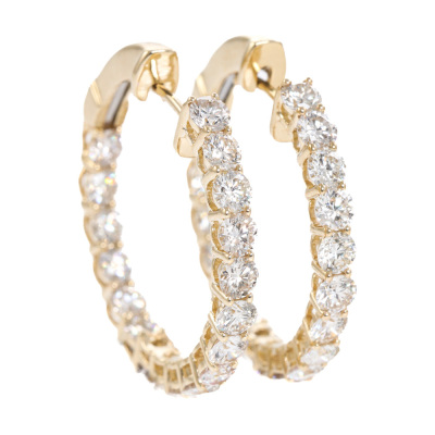 3.99ct Diamond Inside-Out Hoop Earrings