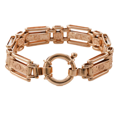 9ct Gold Fancy Link Bracelet 34.1g